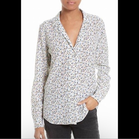 Equipment Femme Adalyn Women’s Silk Button Down Blouse Floral Pattern Office S - Picture 2 of 9